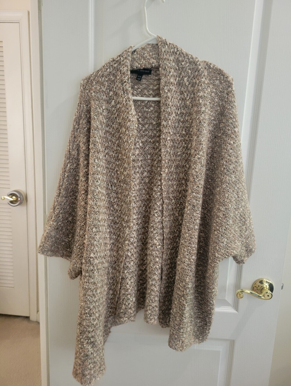 Lane Bryant Cocoon Cardigan Sweater Womens Plus Size 22/28 Brown Marled Open